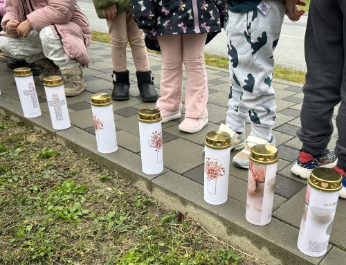 Uoči Dana sjećanja na žrtve Domovinskog rata i Dana sjećanja na žrtve Vukovara i Škabrnje djeca i djelatnici vrtića odali su počast prigodnim paljenjem lampiona ispred vrtića.